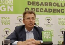Jaume Climent, promotor de la campanya 'Stop Decadència Tgn', durant la presentació als mitjans. CEDIDA